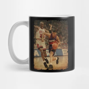 Kevin Johnson vs Michael Jordan Vintage Mug